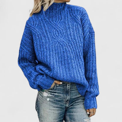 Damen Winterpullover Langarm Gerippt Modern