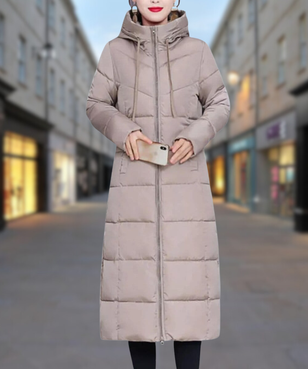 Warme Winterjacke Mittellang Damen Daunenjacke