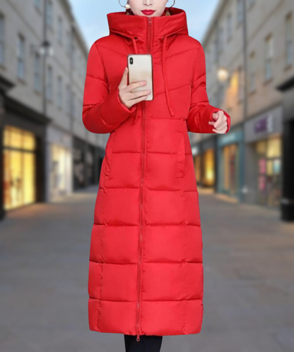 Warme Winterjacke Mittellang Damen Daunenjacke