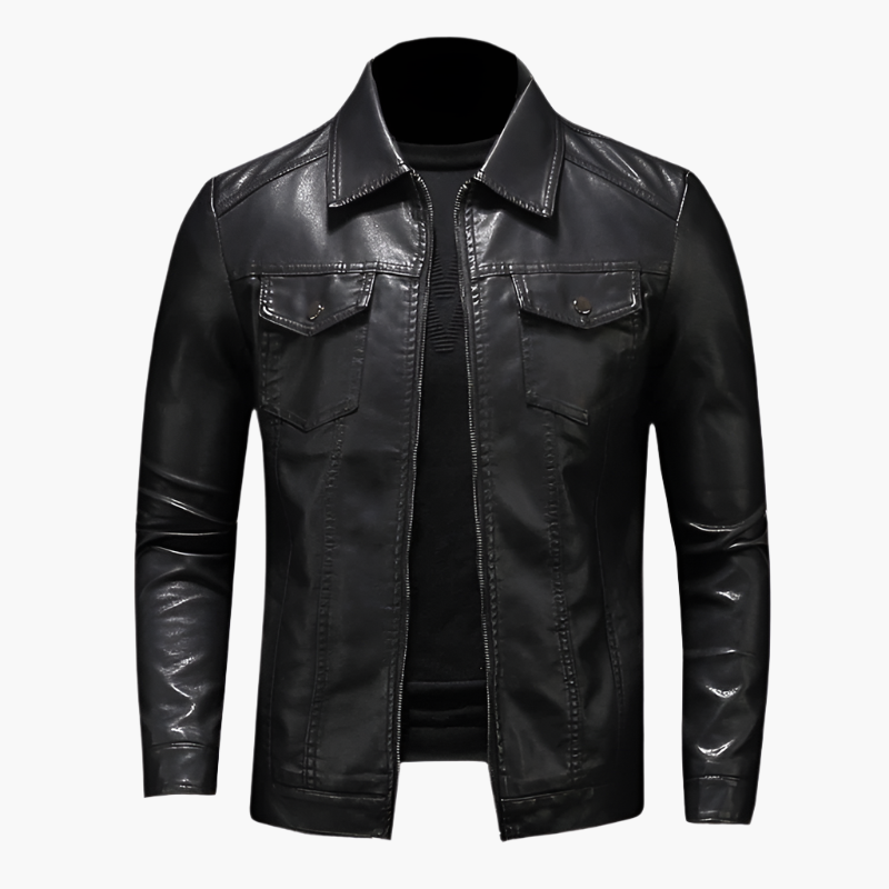 Modische Lederjacke Klassisch Elegant