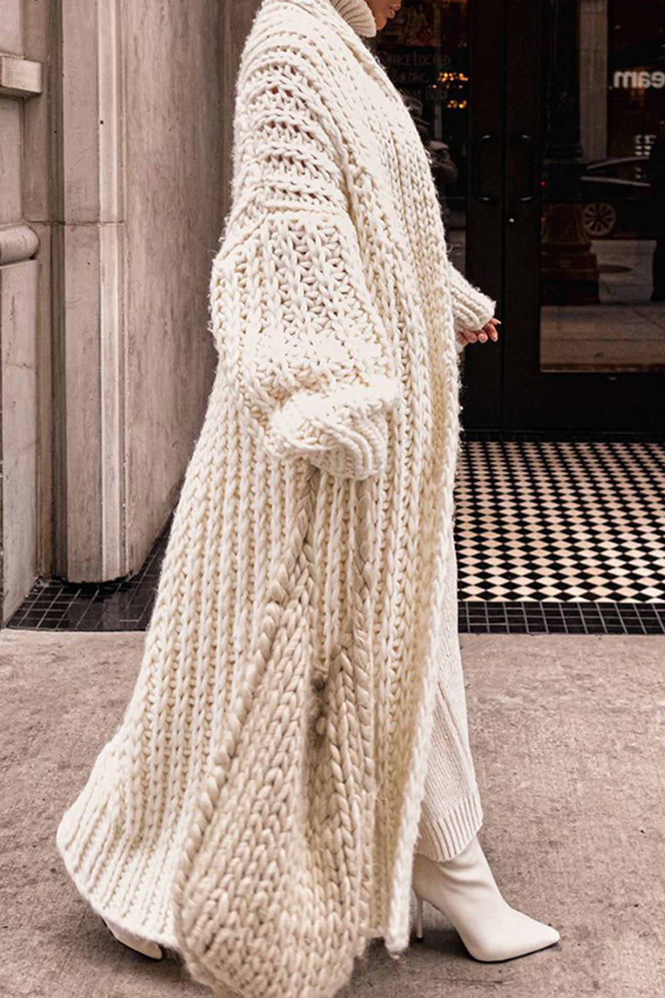 Damenschal Strickjacke Lang Dame