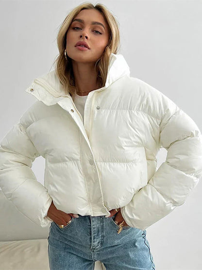 Warme Pufferjacke Kurz Damen