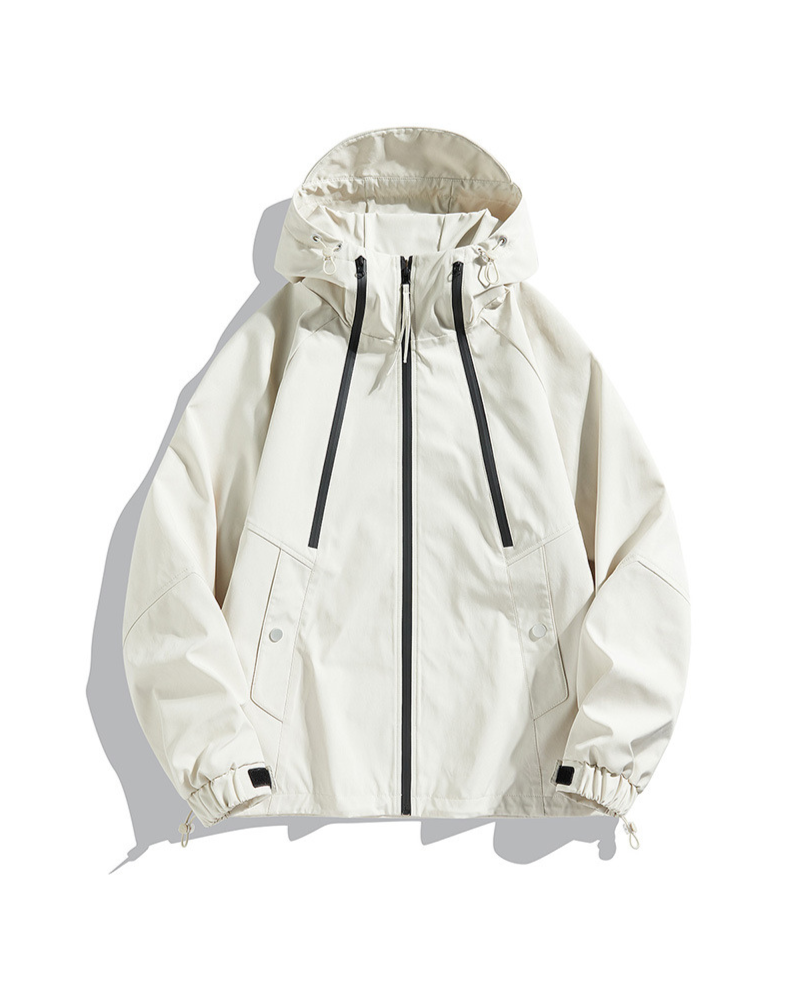 Wasserdichte Unisex-Jacke Kapuze Regenmantel