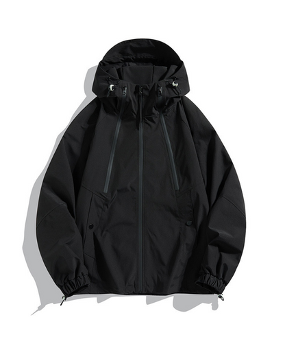 Wasserdichte Unisex-Jacke Kapuze Regenmantel