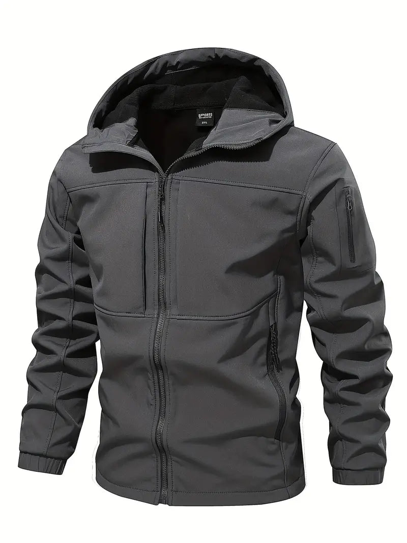 Herren Outdoor-Jacke Kapuze Fleece Isolierung