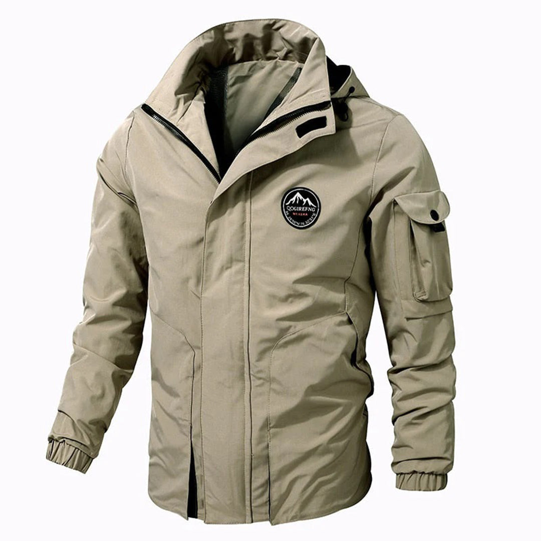 Wasserdichte Herren Outdoor-Jacke Kapuze Windbreaker - IdealeKleiden