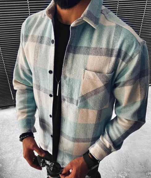 Herren Overshirt mit Brusttaschen