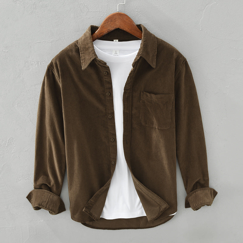 Männer Overshirt Lässig Langarm Modern