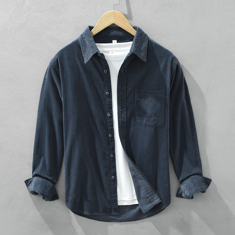 Männer Overshirt Lässig Langarm Modern