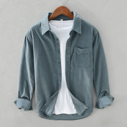 Männer Overshirt Lässig Langarm Modern