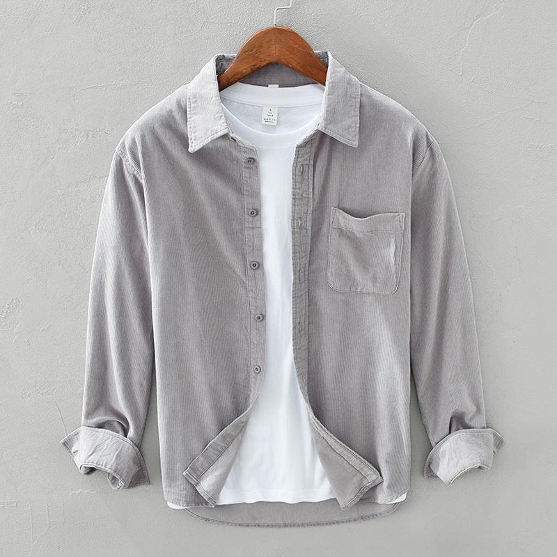 Männer Overshirt Lässig Langarm Modern
