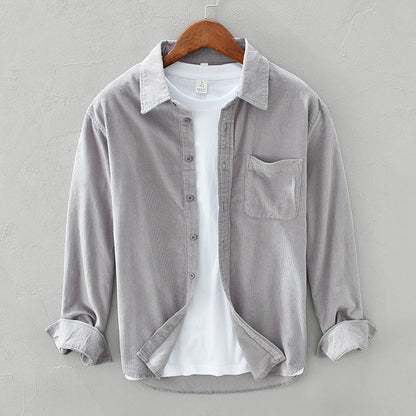 Männer Overshirt Lässig Langarm Modern