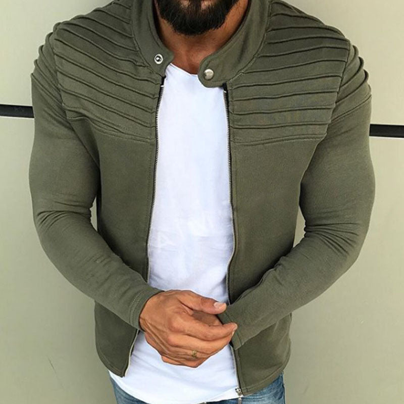 Slim Fit Herren Sweatshirt mit Reißverschluss - IdealeKleiden