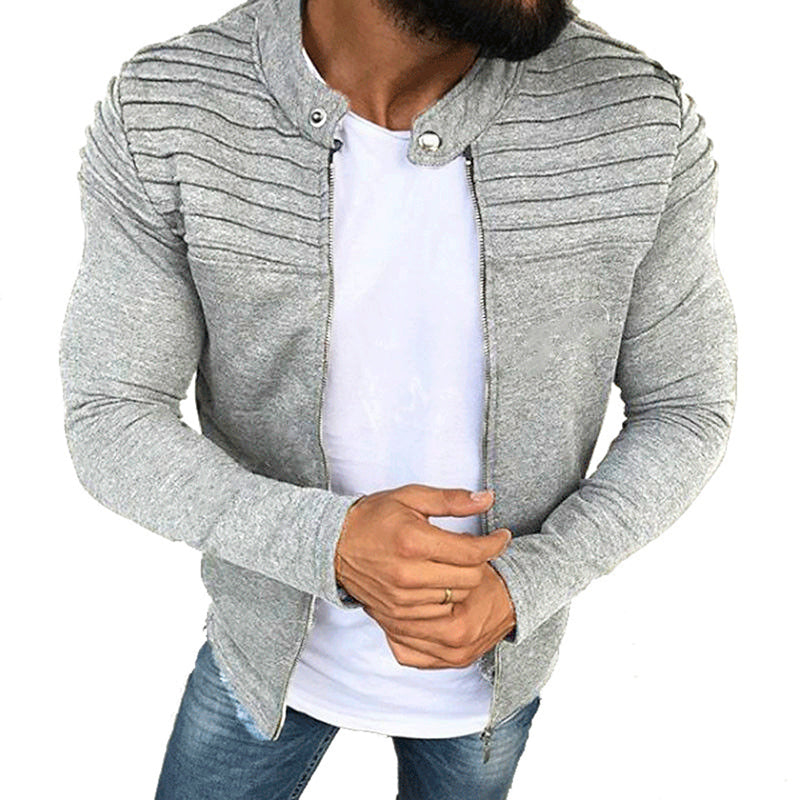 Slim Fit Herren Sweatshirt mit Reißverschluss