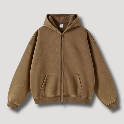 Große Herren Hoodie Reißverschluss Kapuze