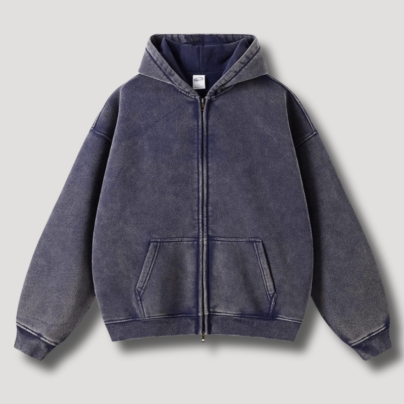 Große Herren Hoodie Reißverschluss Kapuze