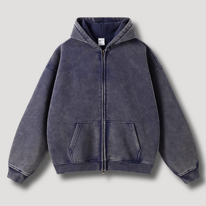 Große Herren Hoodie Reißverschluss Kapuze