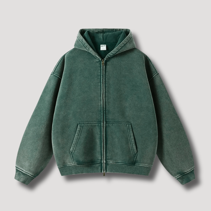 Große Herren Hoodie Reißverschluss Kapuze