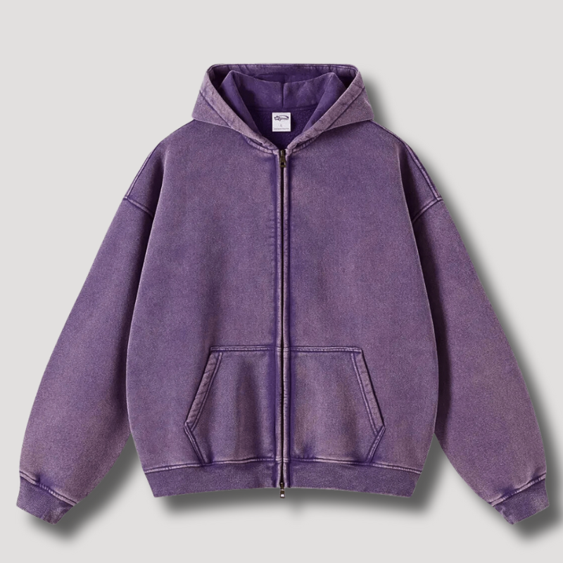 Große Herren Hoodie Reißverschluss Kapuze