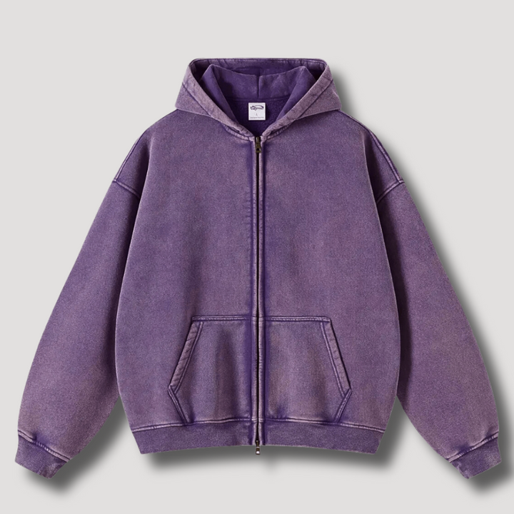 Große Herren Hoodie Reißverschluss Kapuze