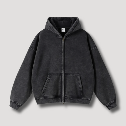Große Herren Hoodie Reißverschluss Kapuze - IdealeKleiden