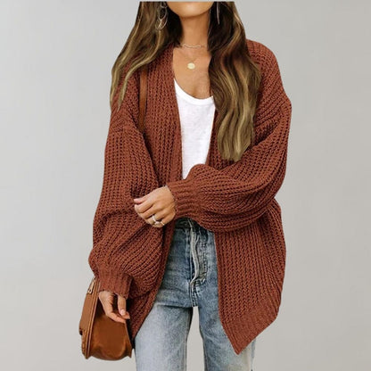 Damen Oversized Strickcardigan Langärmlig