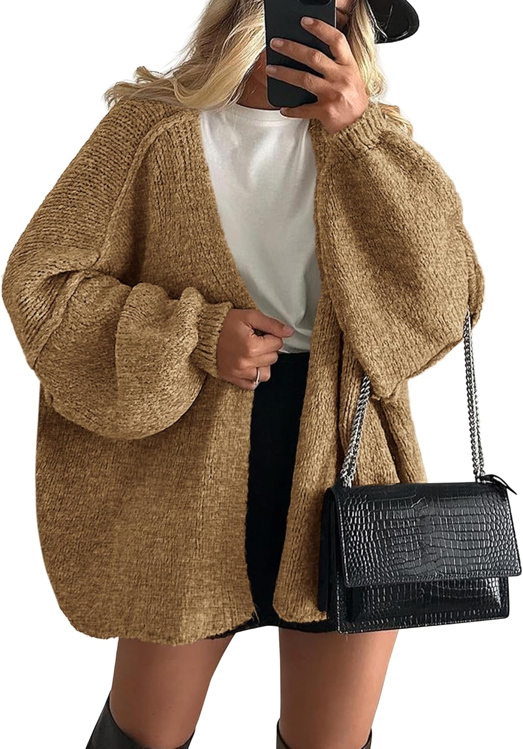 Damen Strickjacke Oversized Großzügig