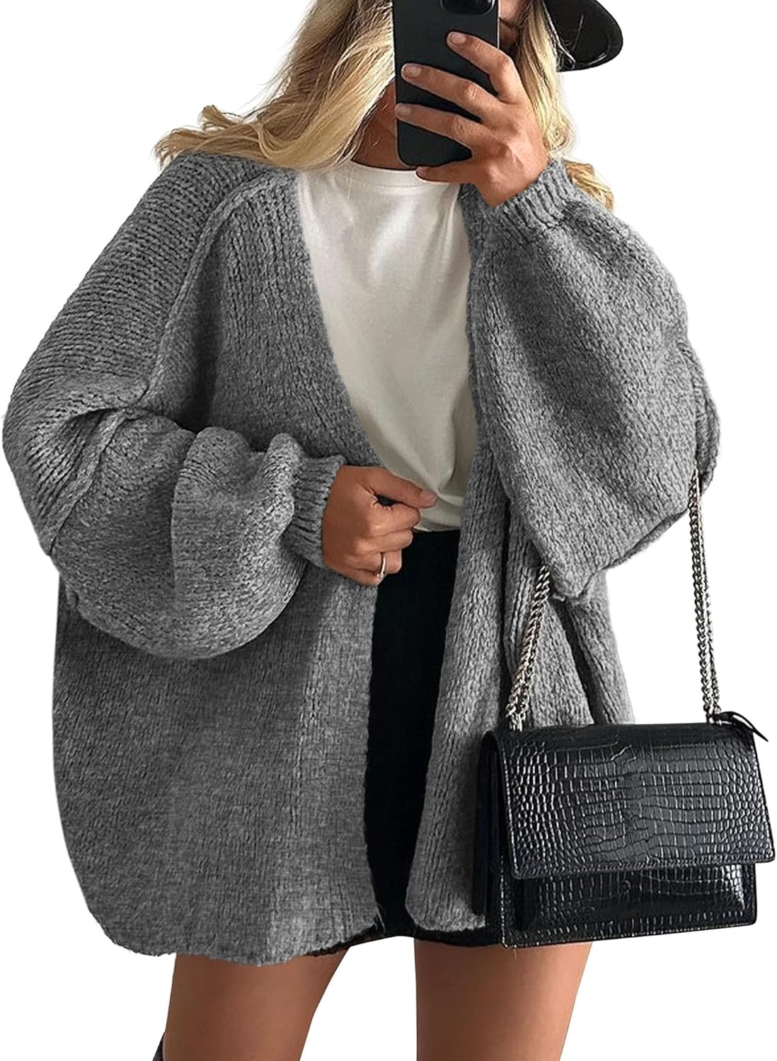 Damen Strickjacke Oversized Großzügig