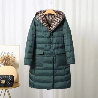 Warme Damen Winterjacke Kapuze Fütterung