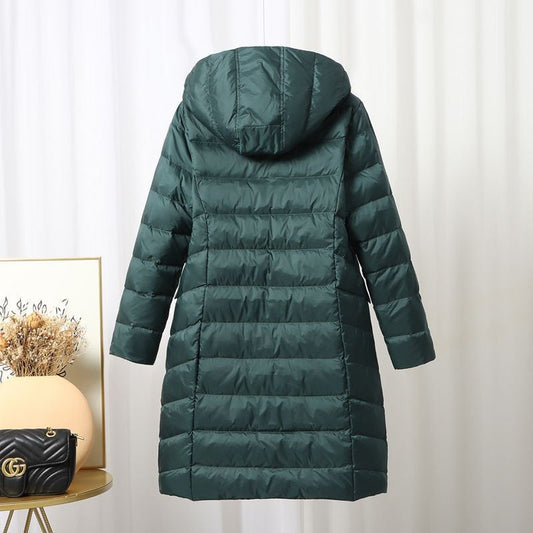 Warme Damen Winterjacke Kapuze Fütterung - IdealeKleiden