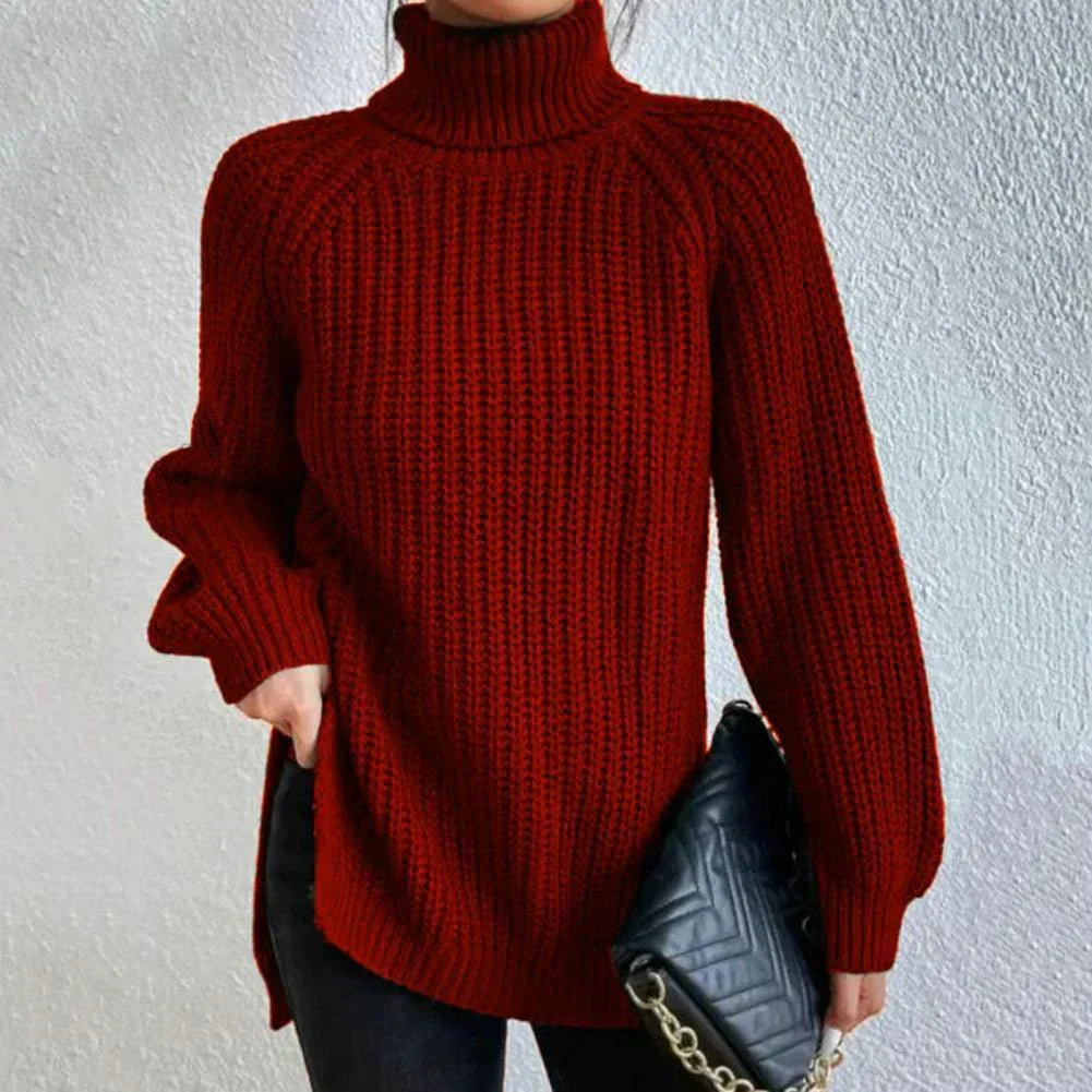 Schöner Rollkragen Pullover Damen