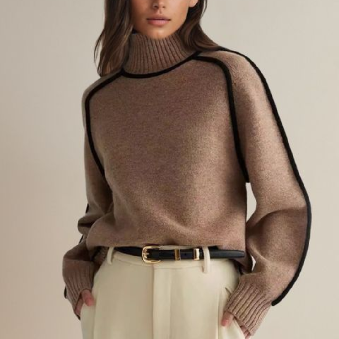 Stilvoller Rollkragen Pullover Elegant Damen