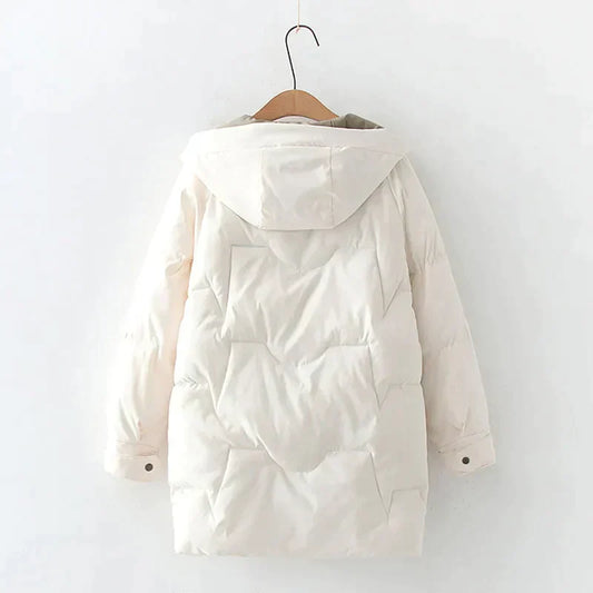 Bequeme Kapuzenjacke Lockere Passform - IdealeKleiden