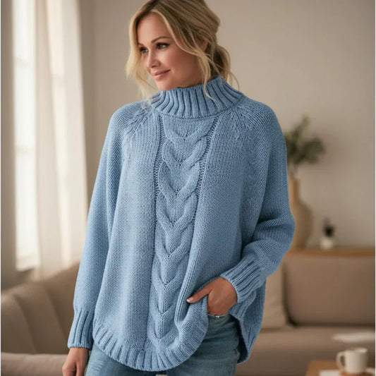 Damen Pullover Weich Winterstrick - IdealeKleiden