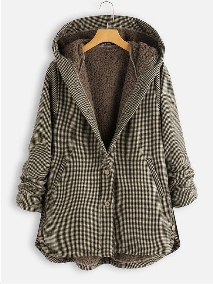 Kapuzenjacke Fleece Warm Gefüttert