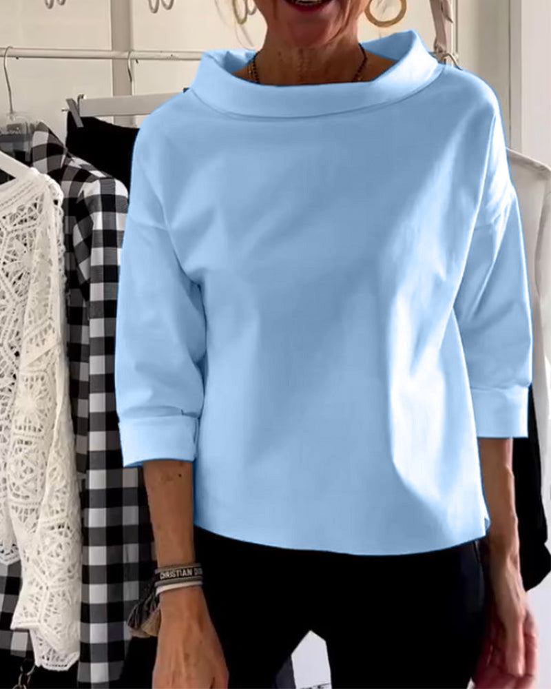 Damen Oberteil Kurzarm Modern Chic