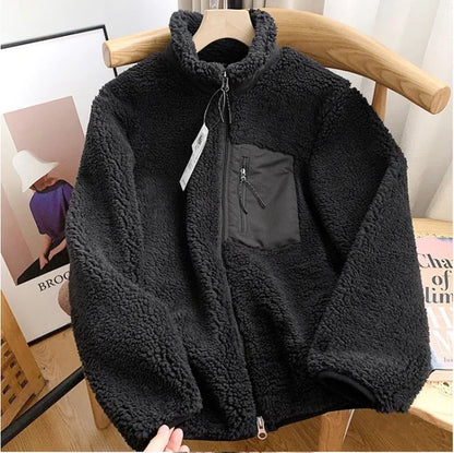 Herren Steppjacke Modern Reißverschluss Tasche