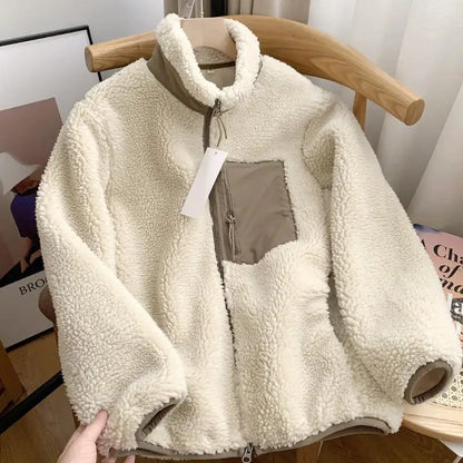 Herren Steppjacke Modern Reißverschluss Tasche