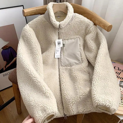 Herren Steppjacke Modern Reißverschluss Tasche