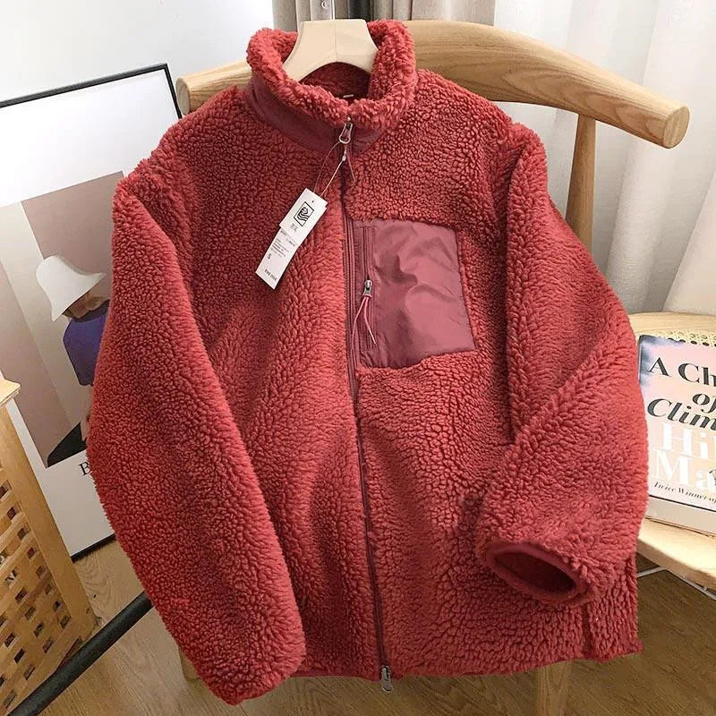 Herren Steppjacke Modern Reißverschluss Tasche