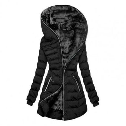 Damen Winterjacke Lang Daunen Mantel Warm Kapuze