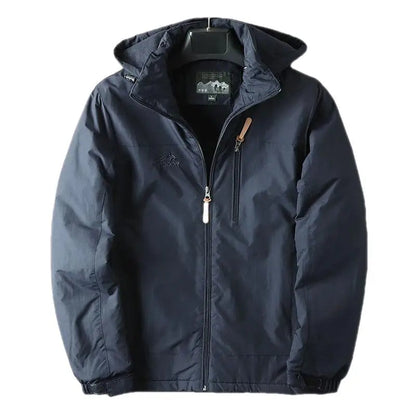 Herren Winterjacke Fleece Isoliert Kapuze