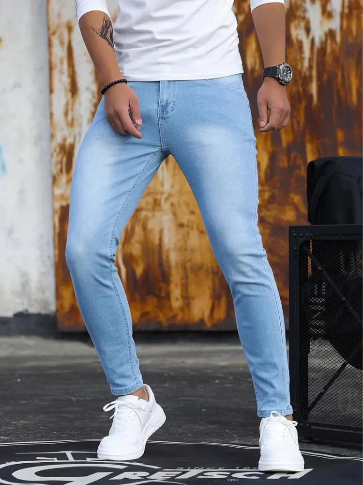 Moderne Skinny Jeans Herren Slim Fit