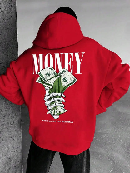Stylische Hoodie Streetwear Geldmuster