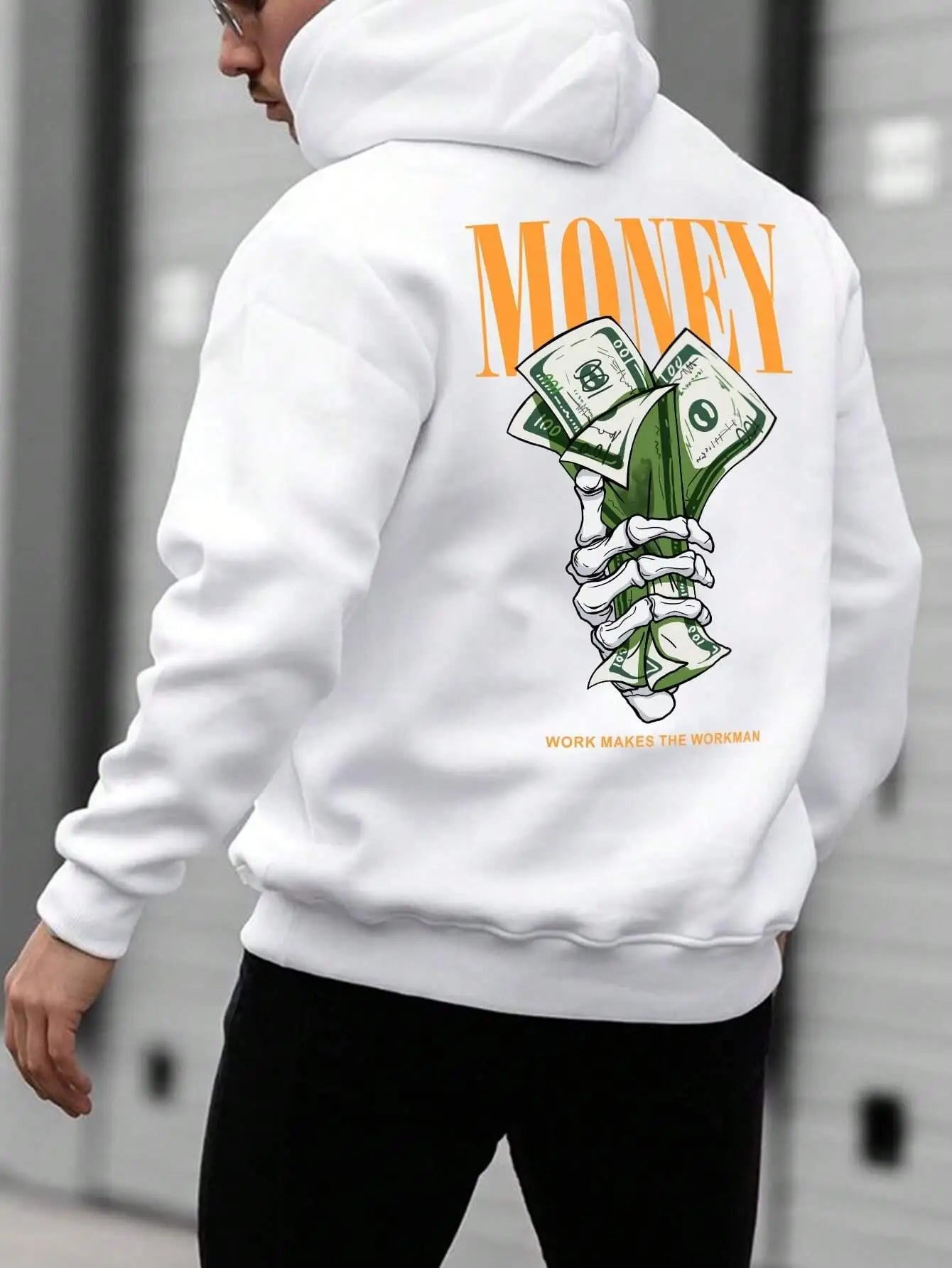 Stylische Hoodie Streetwear Geldmuster