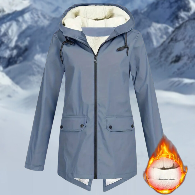 Wasserdichte Regenjacke mit Kordelzug