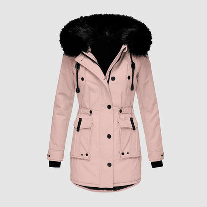Wasserdichte Damenwinterjacke Elegant Warm