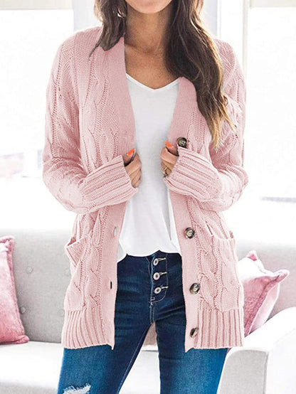 Damen Pullover Langarm Warm Elegant