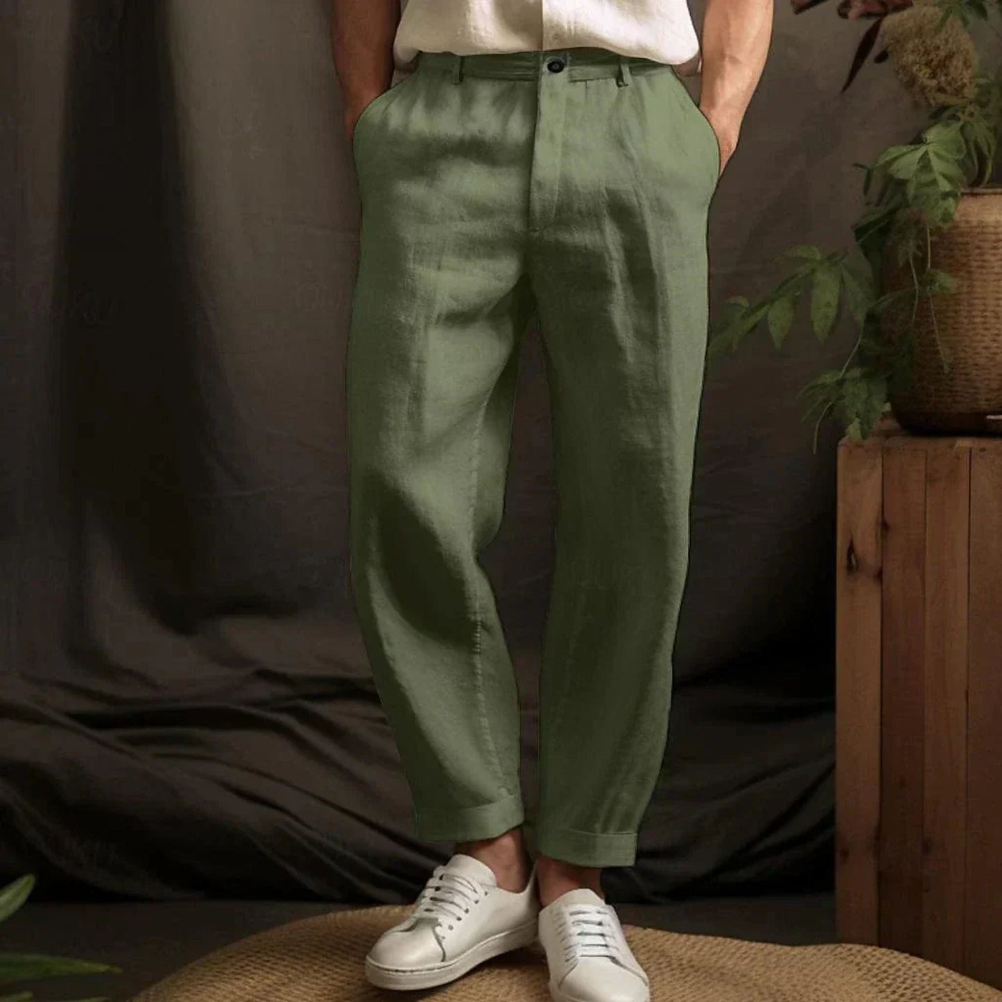 Lockere Leinenhose Sommer Männer