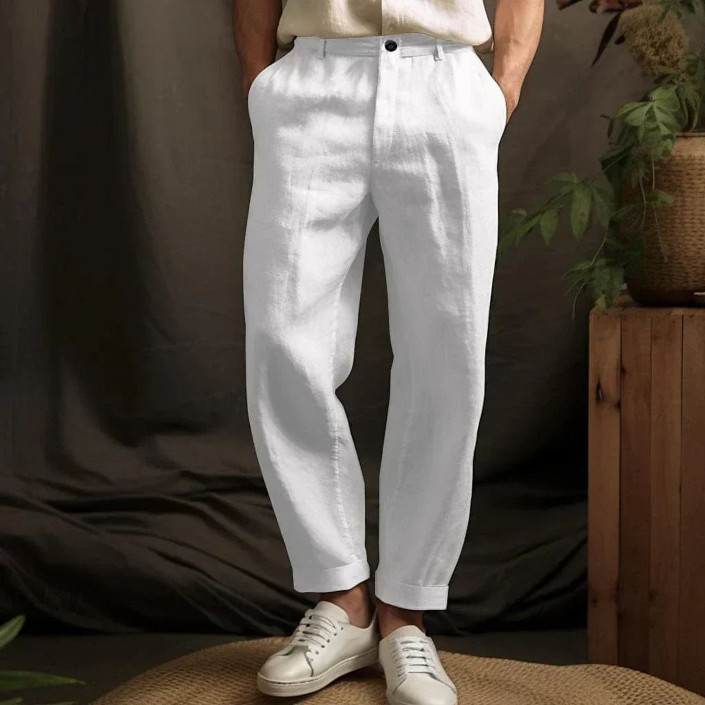 Lockere Leinenhose Sommer Männer